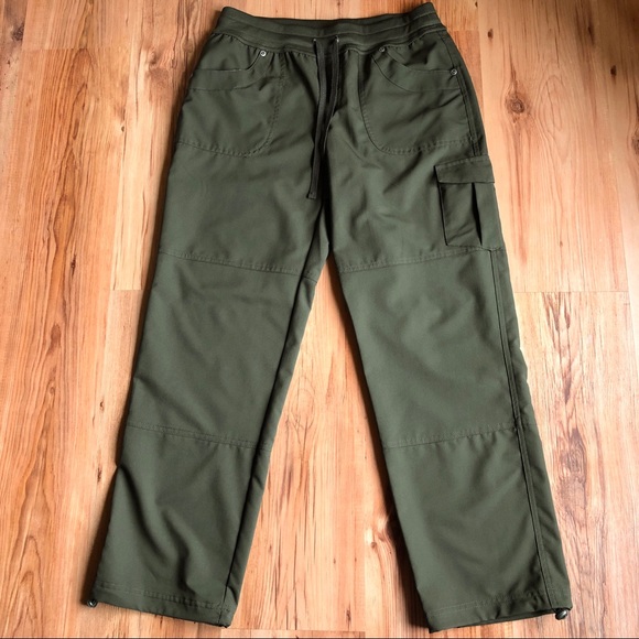 NEW ST. JOHN’S BAY Active Hiking Pants Green Petite XS Women’s NWOT - Picture 1 of 13